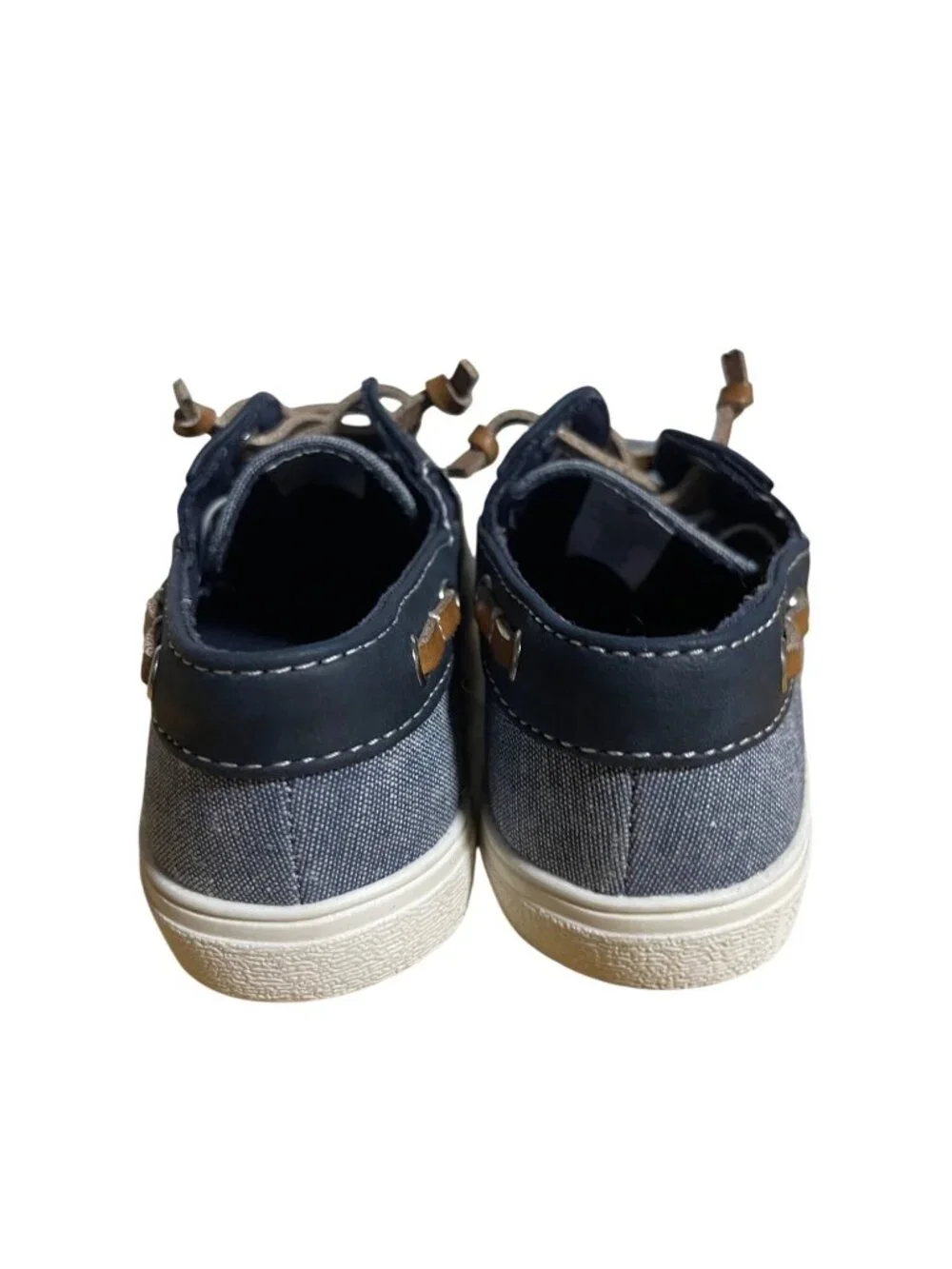 Childrens Place Kids Blue Chambray Boat Shoes Size 8 Casual Loafers